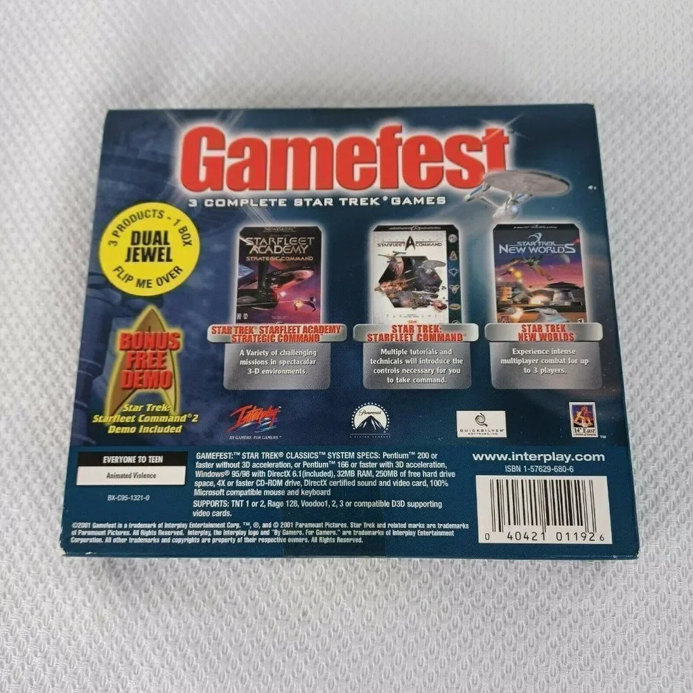 Gamefest Star Trek Classics Dual Jewel Case PC CD-ROM 3 Games